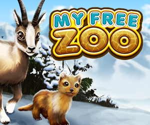 My Free Zoo Zootiere Antilope und Wildkatze im Winter